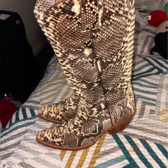 Idyllwind Snake Print Heeled Boots - Picture 3 of 4